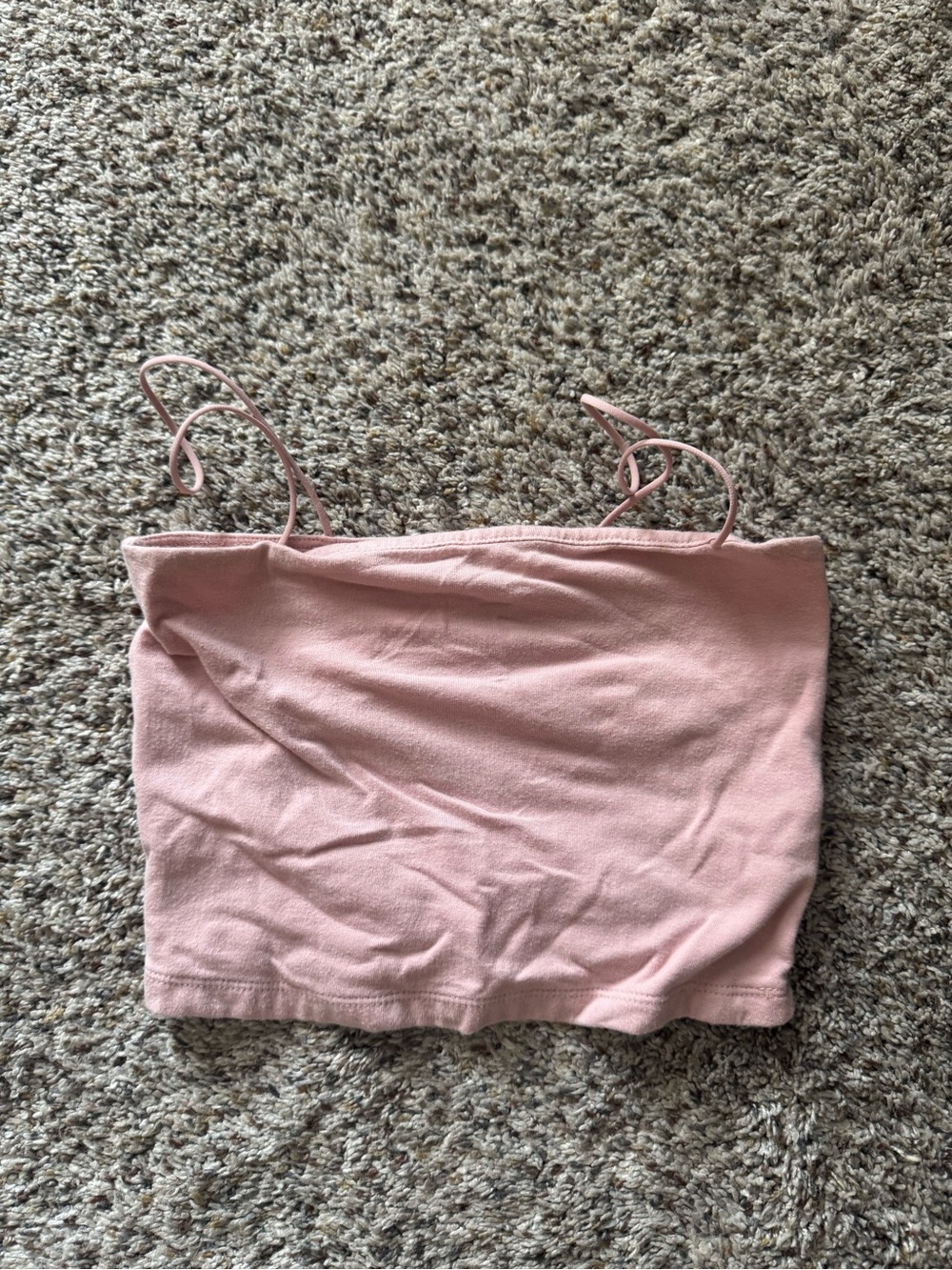 Pink Spaghetti Strap Crop Top